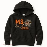 MS Get On My Nerves Multiple Sclerosis Awareness Kids Hoodie thumb 0
