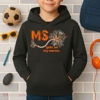 MS Get On My Nerves Multiple Sclerosis Awareness Kids Hoodie thumb 2