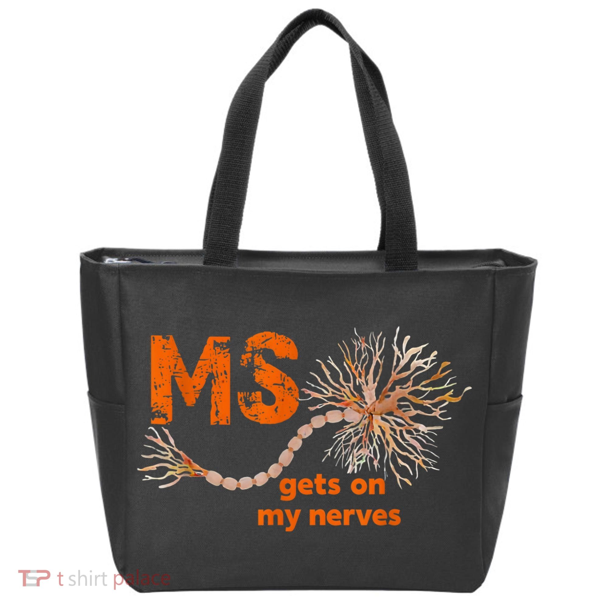 MS Get On My Nerves Multiple Sclerosis Awareness Tote Bag