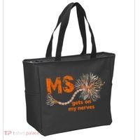 MS Get On My Nerves Multiple Sclerosis Awareness Tote Bag thumb 2