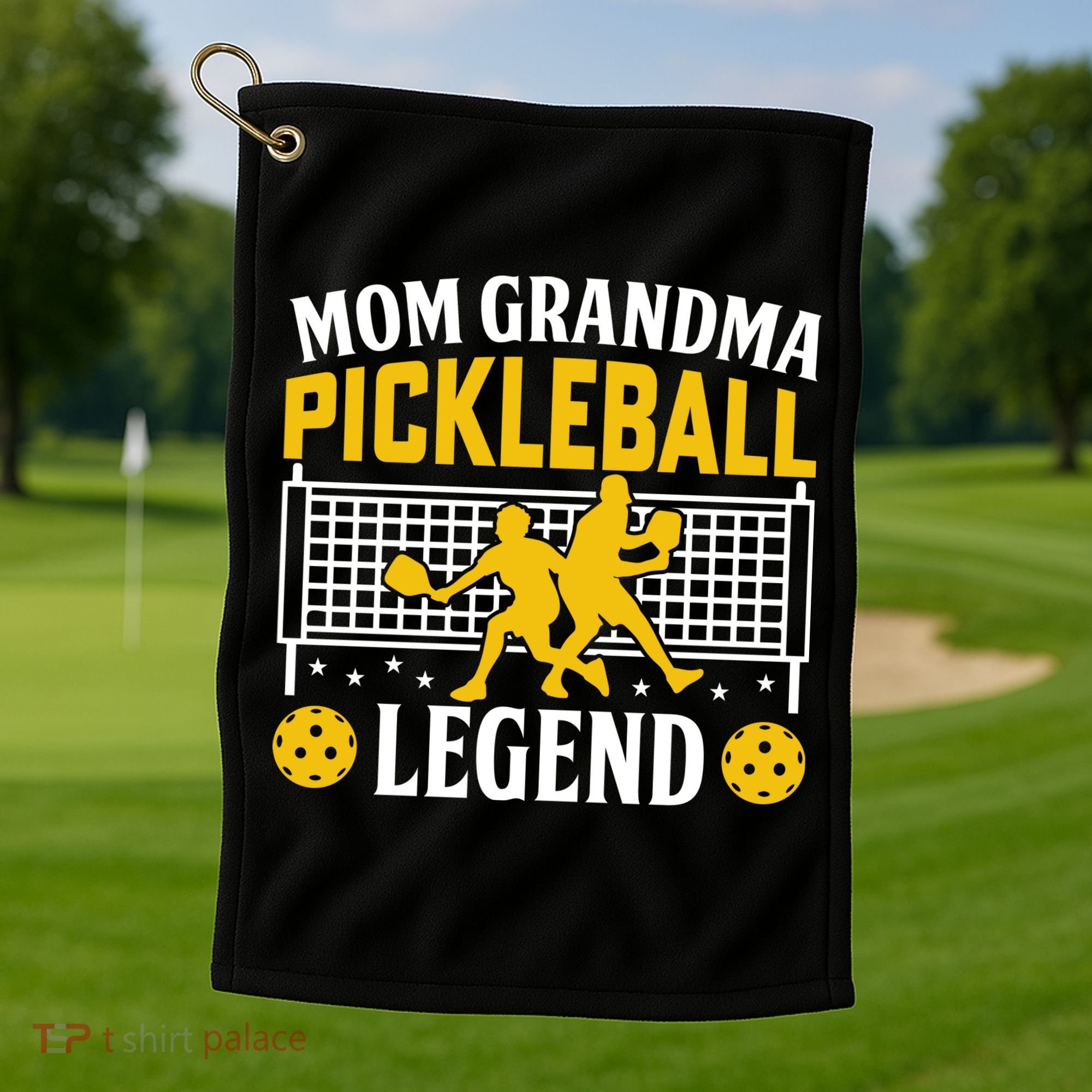 Mom Grandma Pickleball Legend Golf Towel