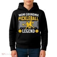 Mom Grandma Pickleball Legend Kids Hoodie thumb 4