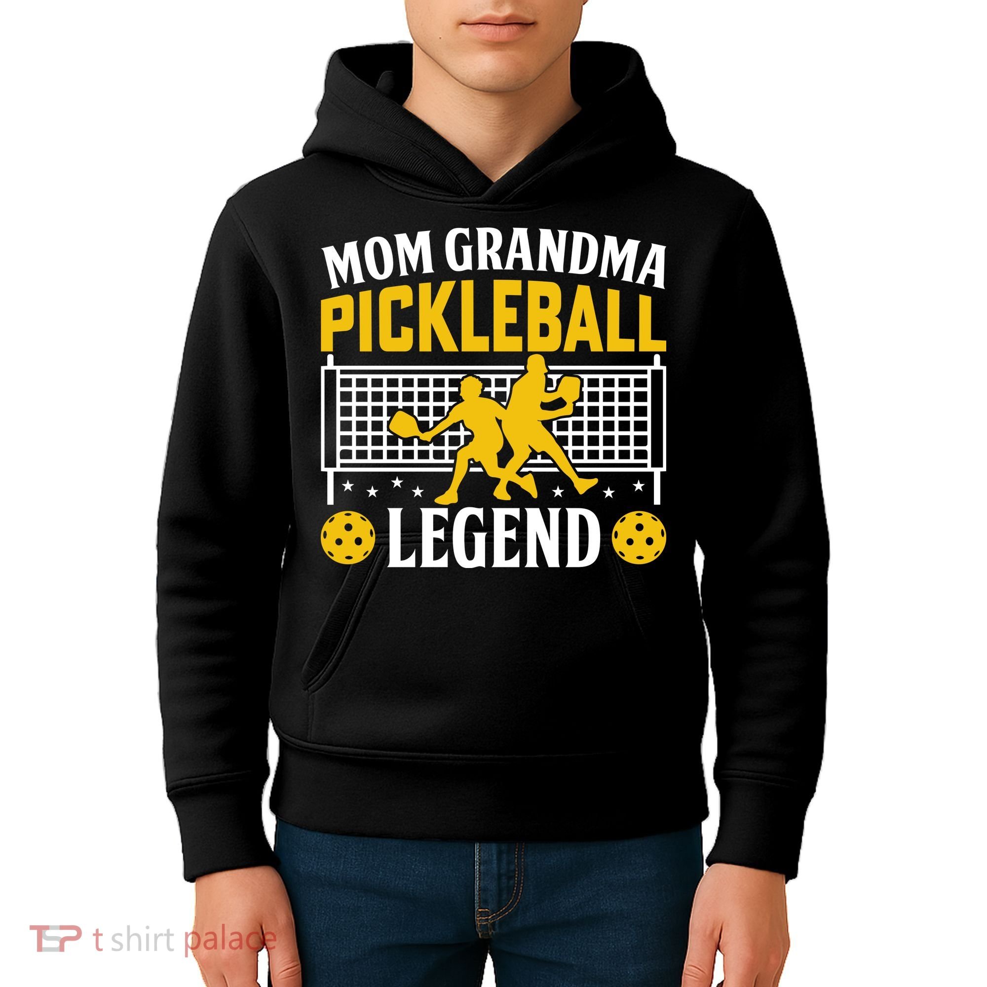 Mom Grandma Pickleball Legend Kids Hoodie