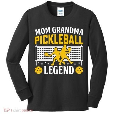 Mom Grandma Pickleball Legend Kids Long Sleeve Shirt