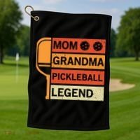 Mom Grandma Pickleball Legend Paddle Gift For Pickleball Golf Towel thumb 1