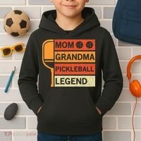 Mom Grandma Pickleball Legend Paddle Gift For Pickleball Kids Hoodie thumb 2