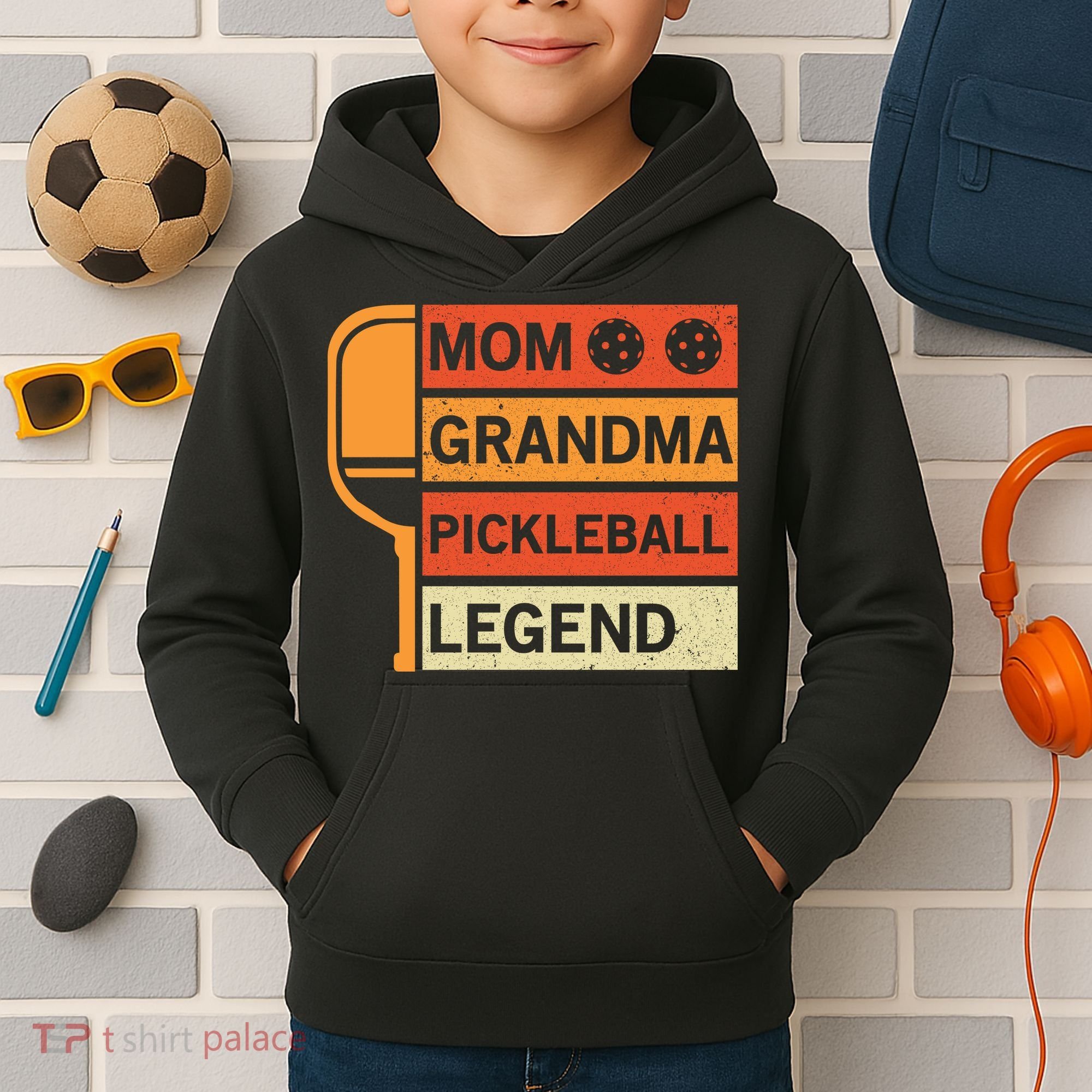 Mom Grandma Pickleball Legend Paddle Gift For Pickleball Kids Hoodie