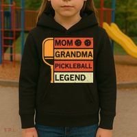 Mom Grandma Pickleball Legend Paddle Gift For Pickleball Kids Hoodie thumb 3