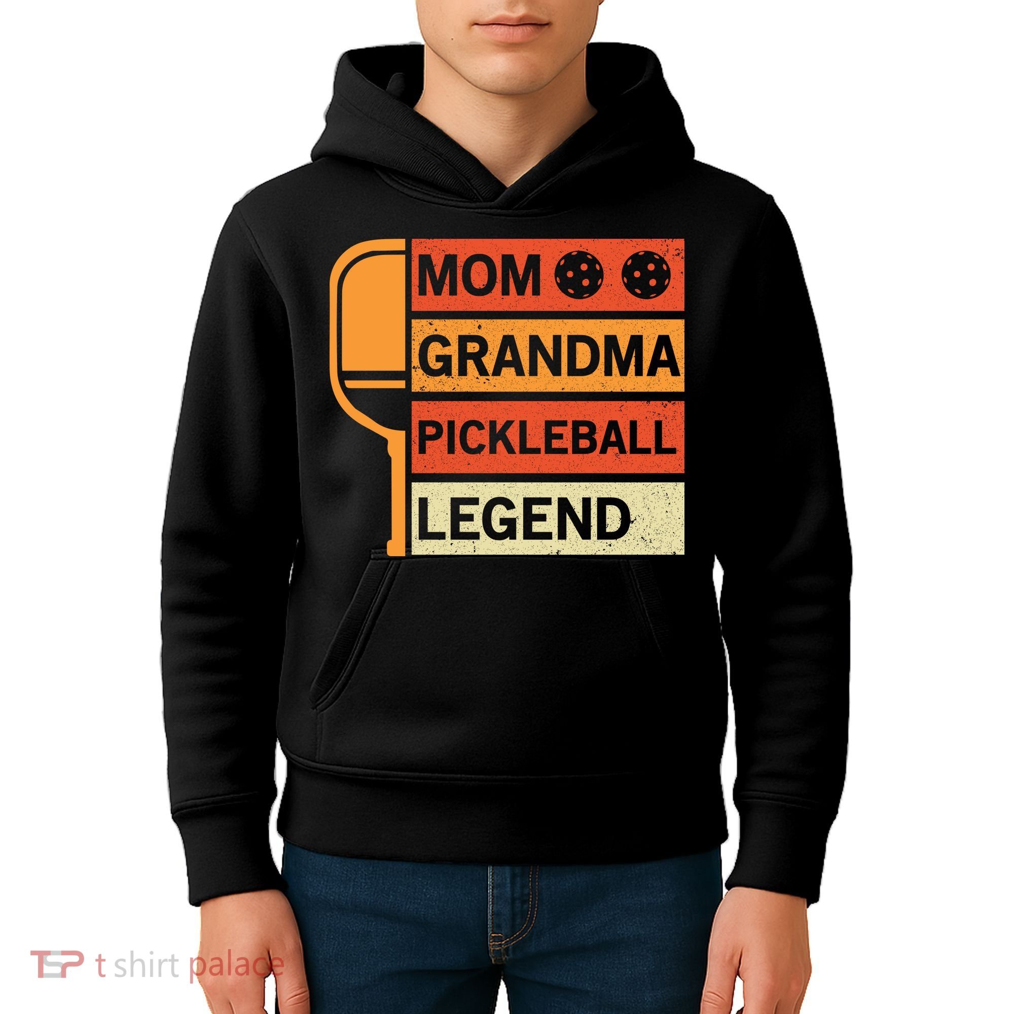 Mom Grandma Pickleball Legend Paddle Gift For Pickleball Kids Hoodie