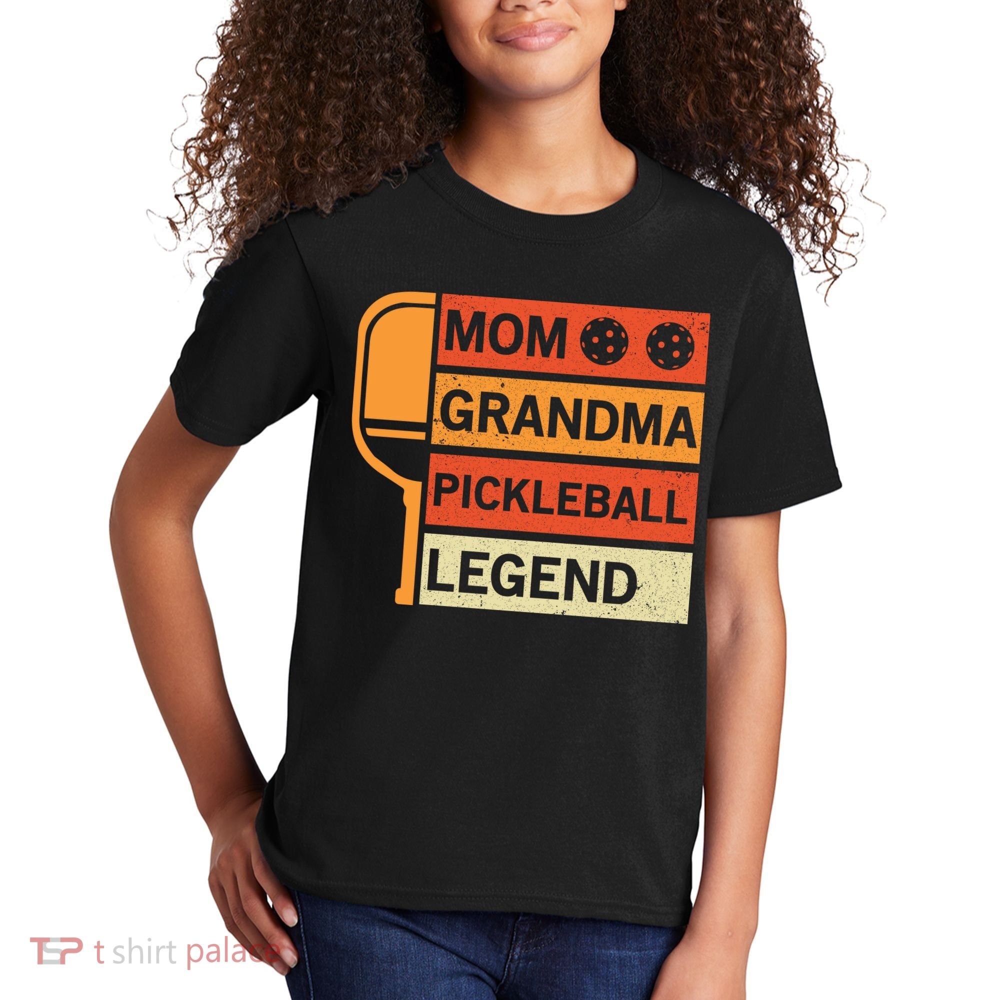 Mom Grandma Pickleball Legend Paddle Gift For Pickleball Kids T-Shirt
