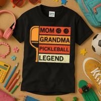Mom Grandma Pickleball Legend Paddle Gift For Pickleball Kids T-Shirt thumb 3