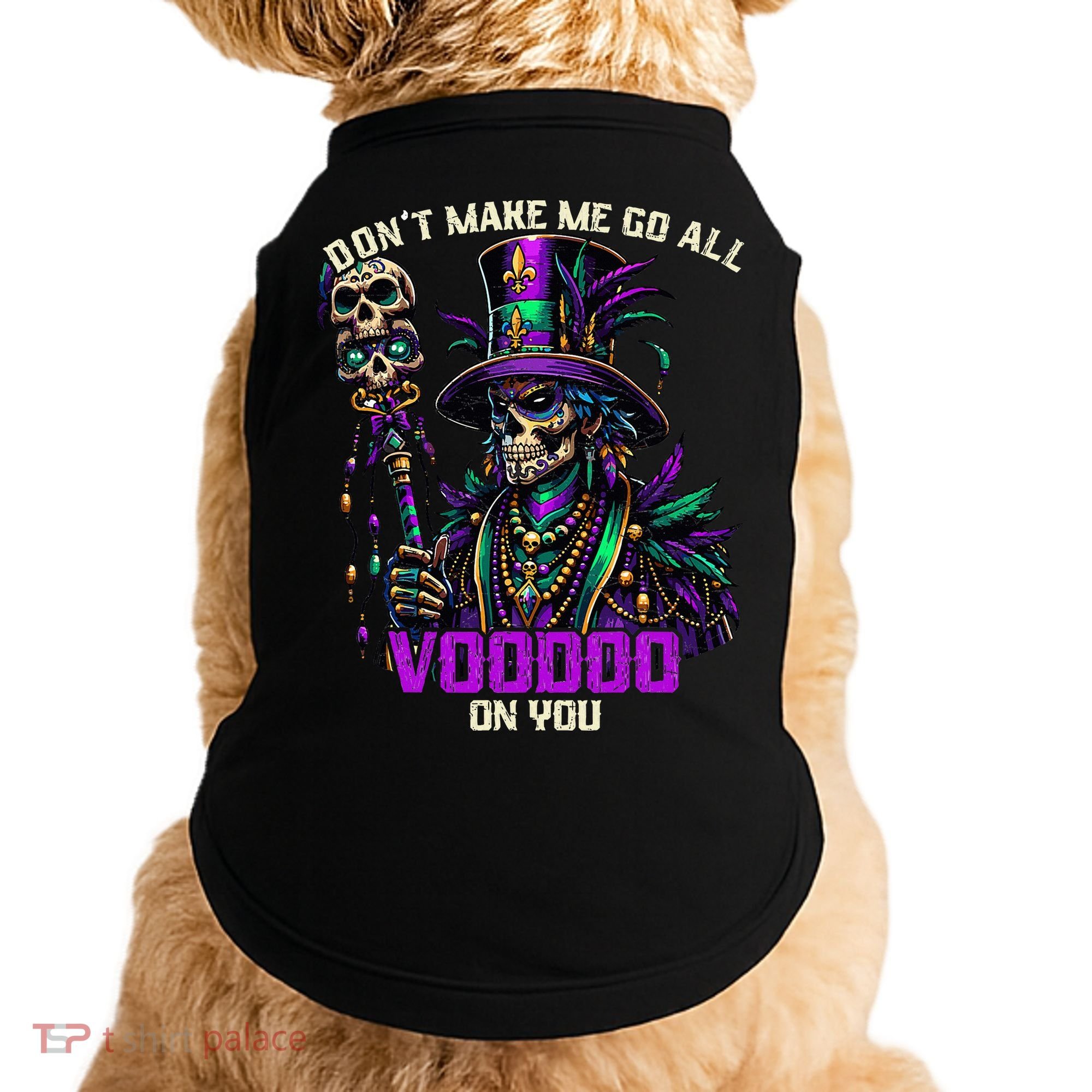 Mardi Gras Priest Hat New Orleans Witch Doctor Voodoo  Doggie Tank