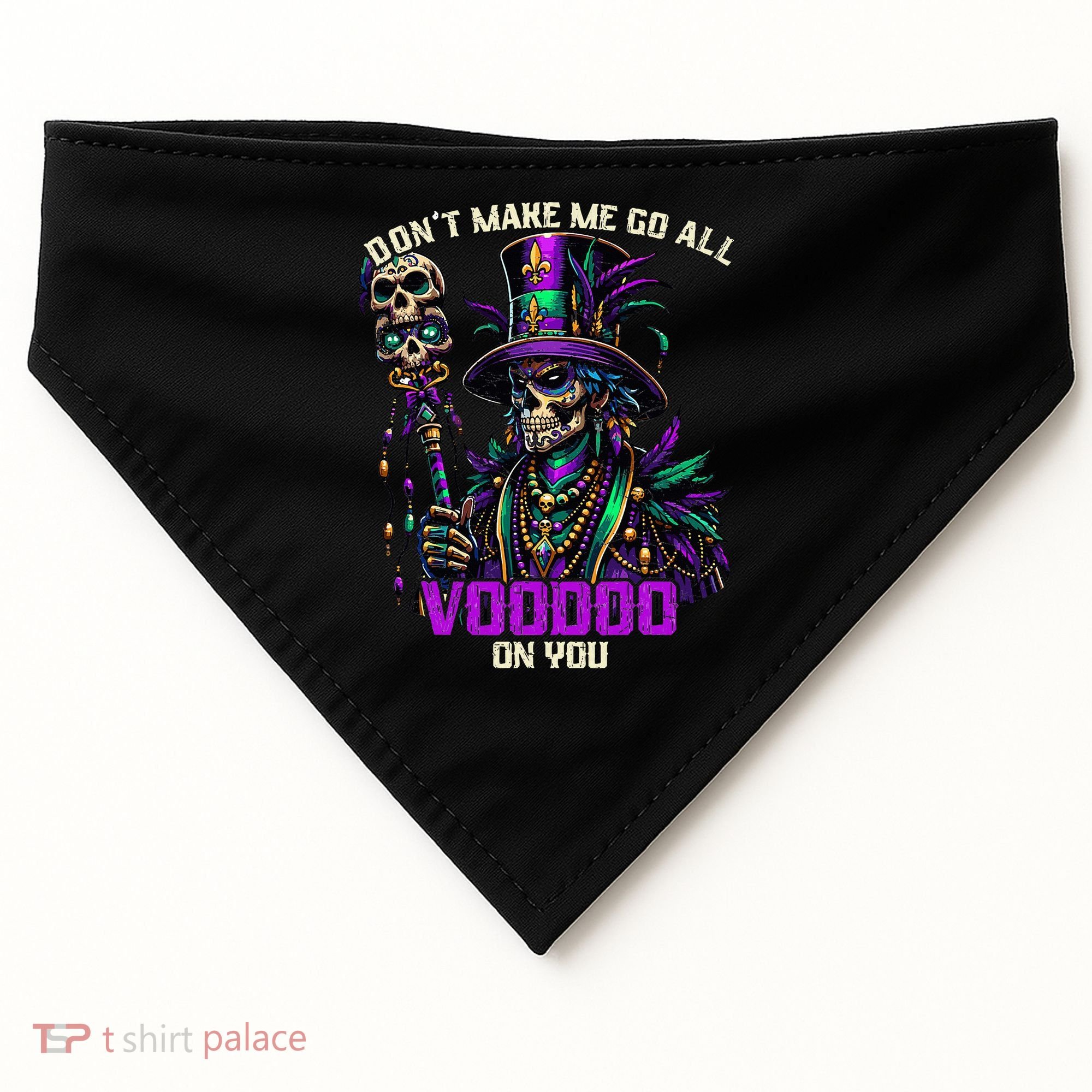 Mardi Gras Priest Hat New Orleans Witch Doctor Voodoo  USA-Made Doggie Bandana