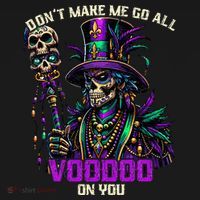 Mardi Gras Priest Hat New Orleans Witch Doctor Voodoo  Women's Hoodie thumb 2