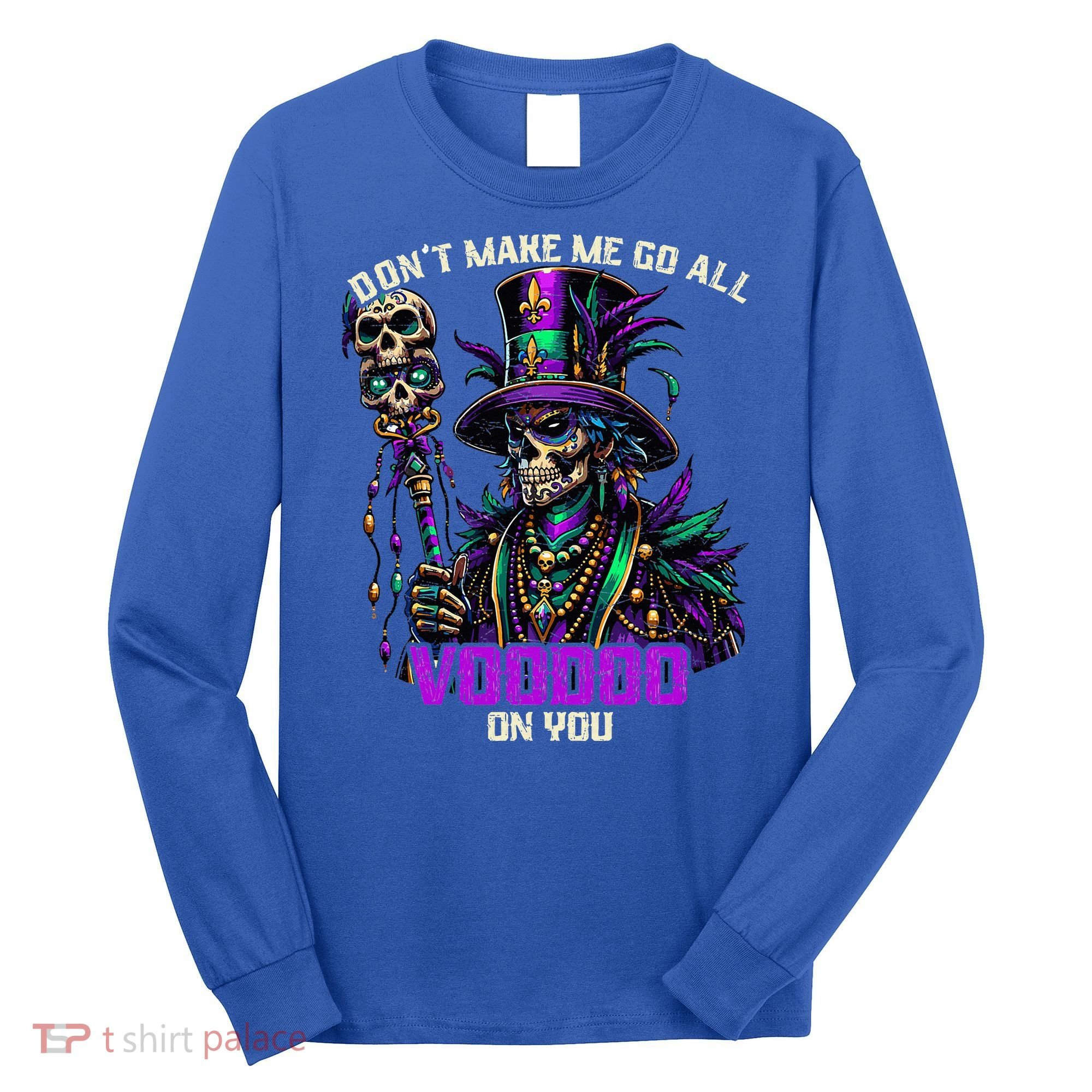 Mardi Gras Priest Hat New Orleans Witch Doctor Voodoo  Long Sleeve Shirt
