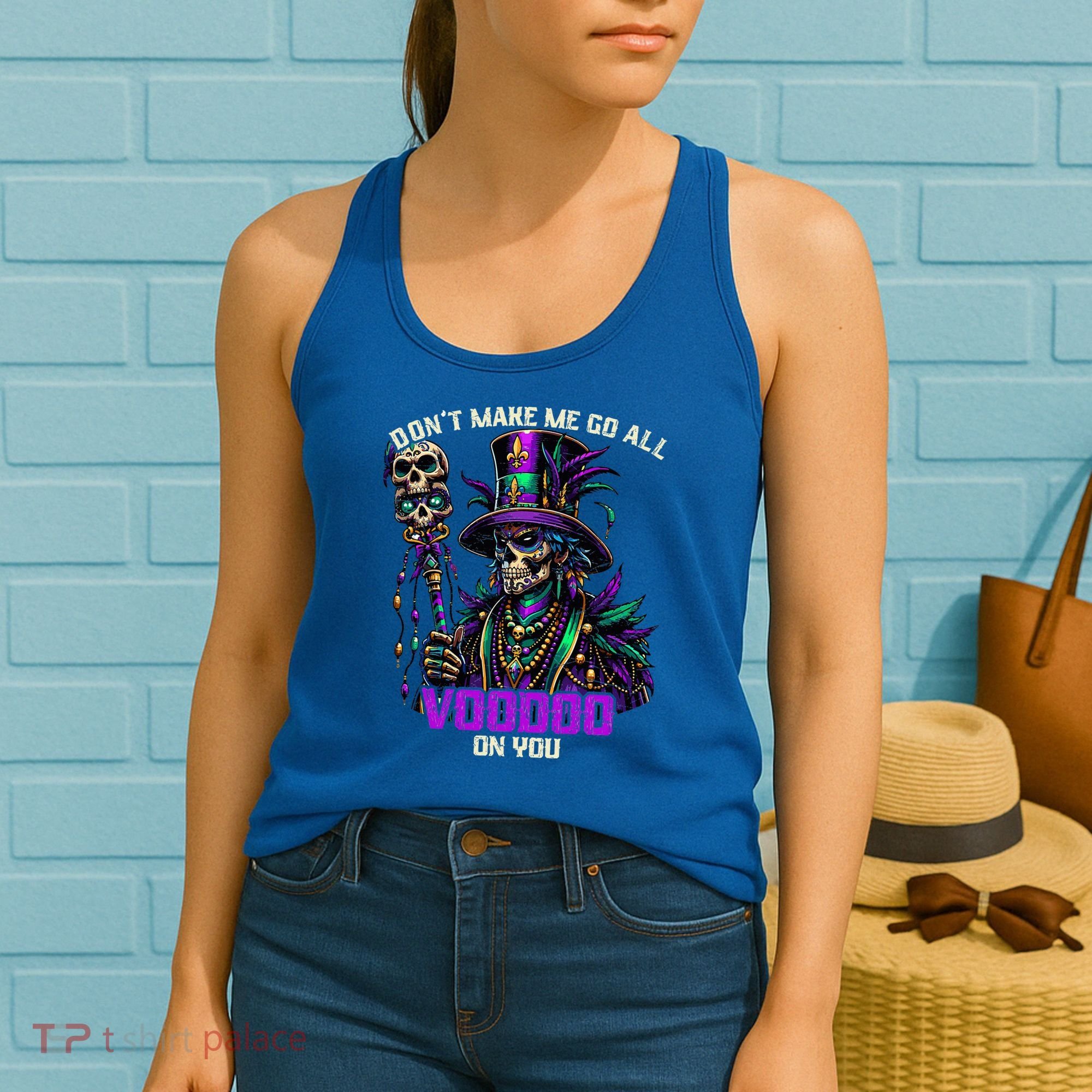 Mardi Gras Priest Hat New Orleans Witch Doctor Voodoo  Women's Tank Top