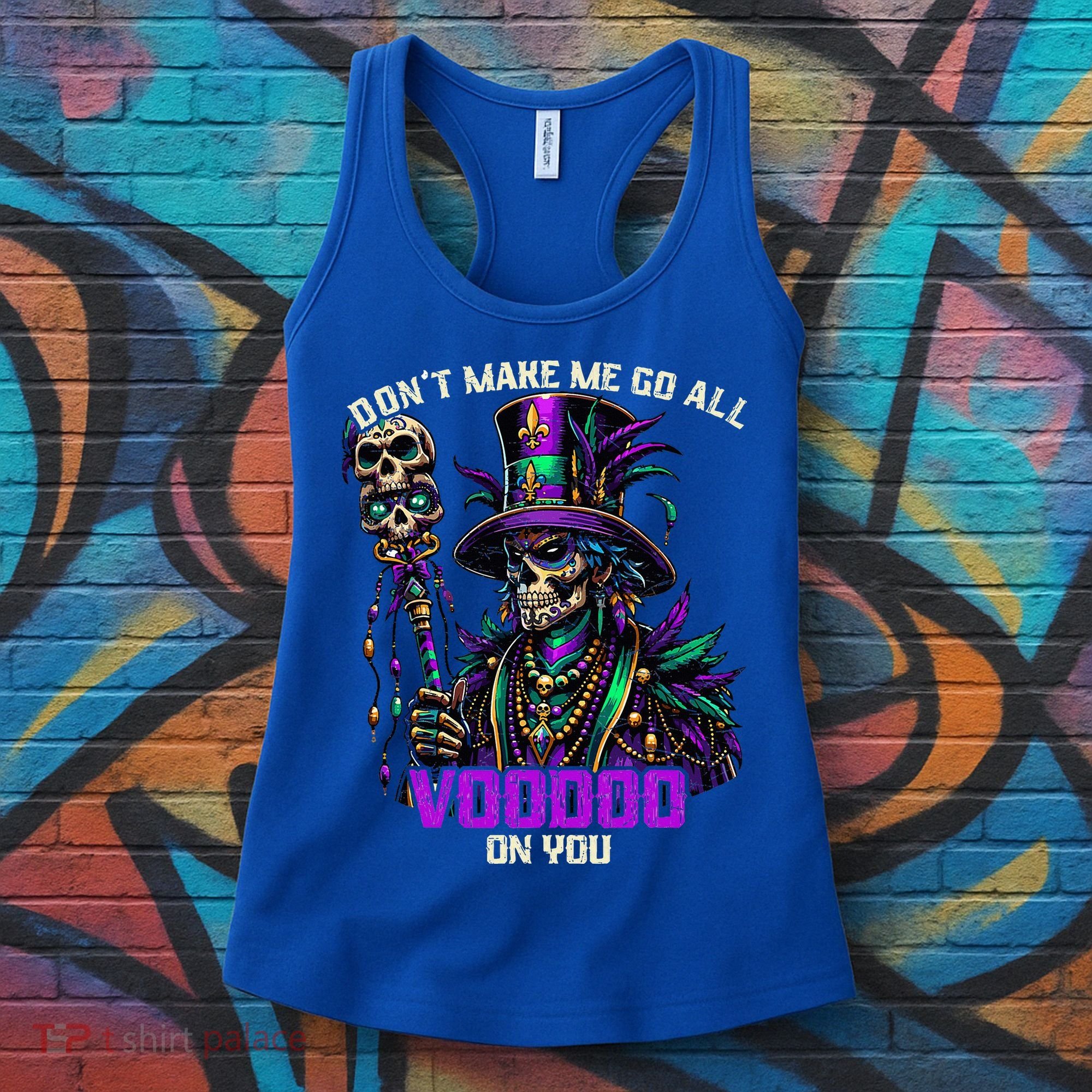 Mardi Gras Priest Hat New Orleans Witch Doctor Voodoo  Women's Tank Top