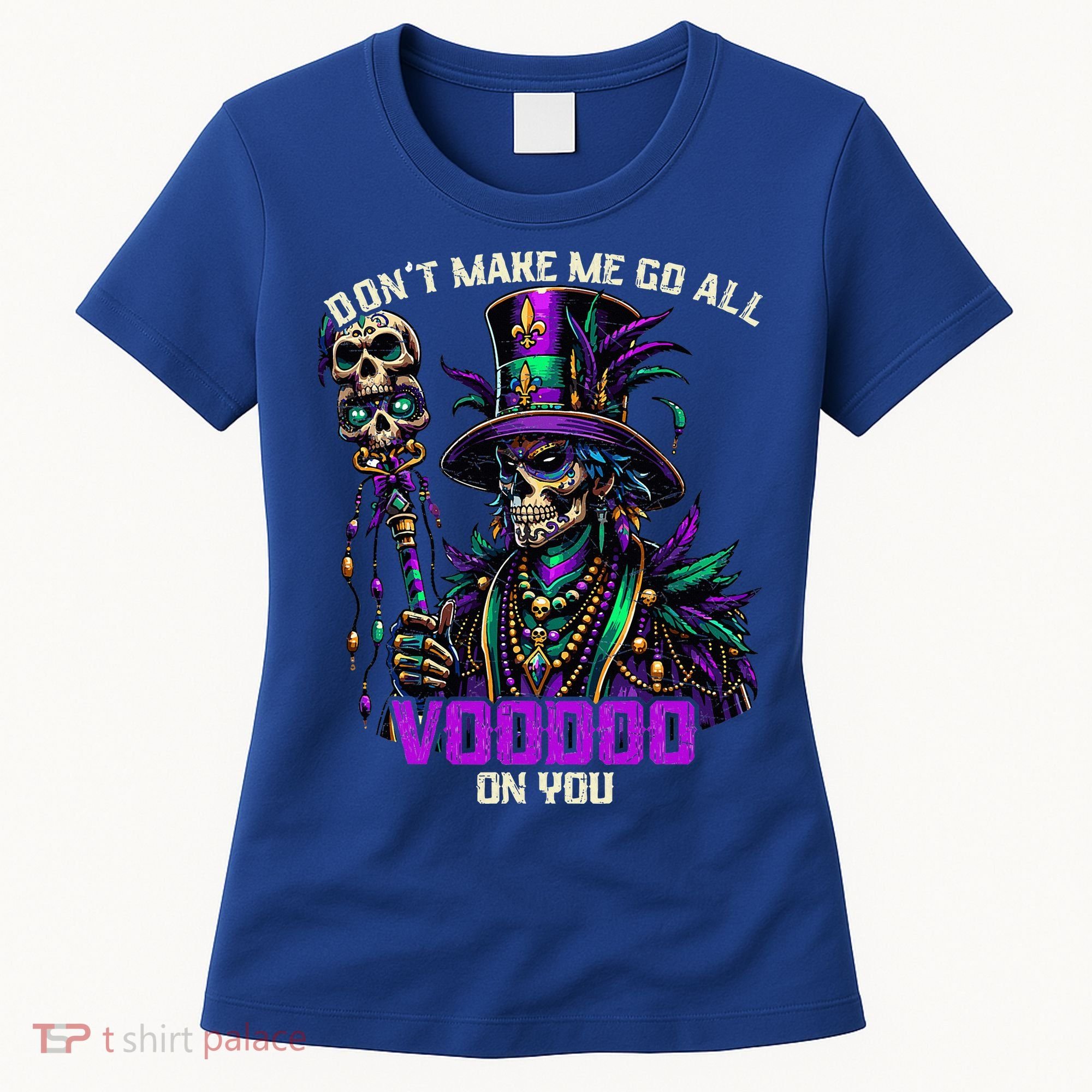 Mardi Gras Priest Hat New Orleans Witch Doctor Voodoo  Women's T-Shirt