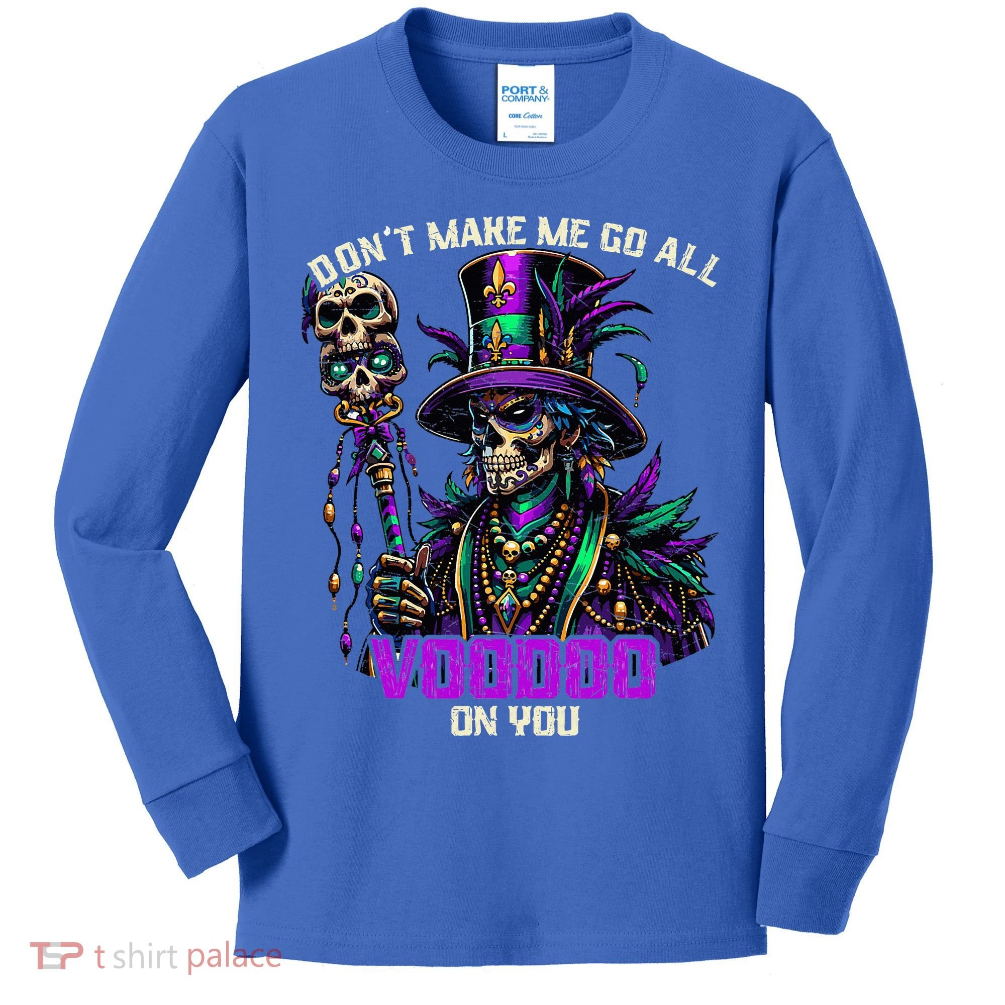 Mardi Gras Priest Hat New Orleans Witch Doctor Voodoo  Kids Long Sleeve Shirt