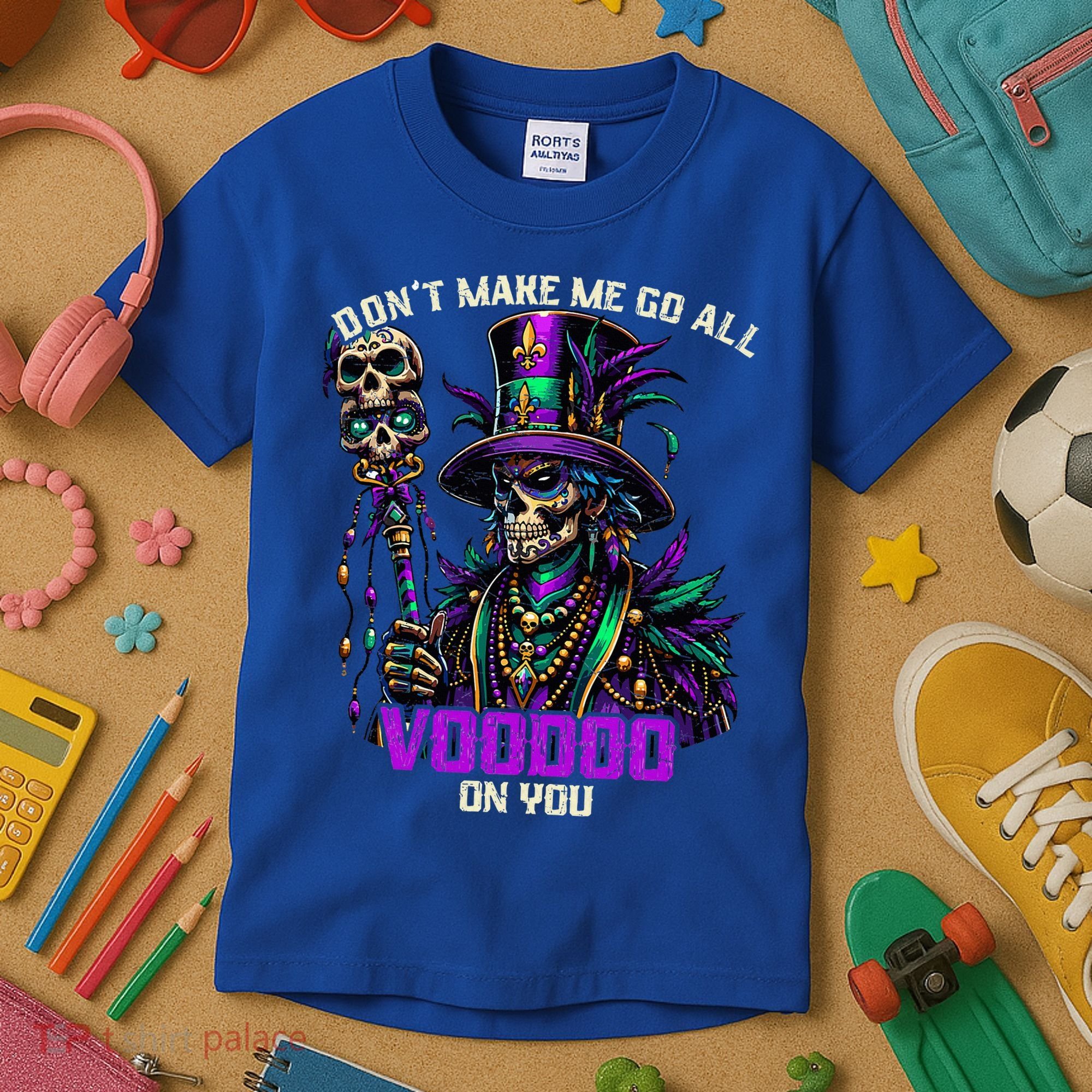 Mardi Gras Priest Hat New Orleans Witch Doctor Voodoo  Kids T-Shirt