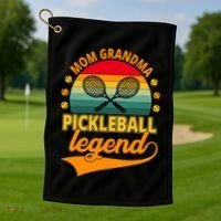 Mom Grandma Pickleball Legend Golf Towel thumb 1