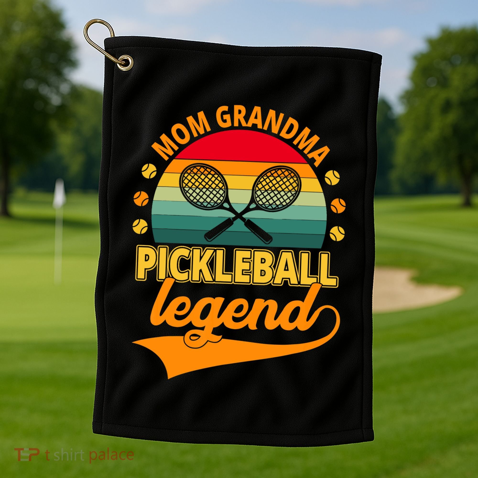 Mom Grandma Pickleball Legend Golf Towel