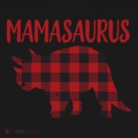 Mamasaurus Gift Plaid Triceratops Moms Of Dinosaurs Backpack thumb 2