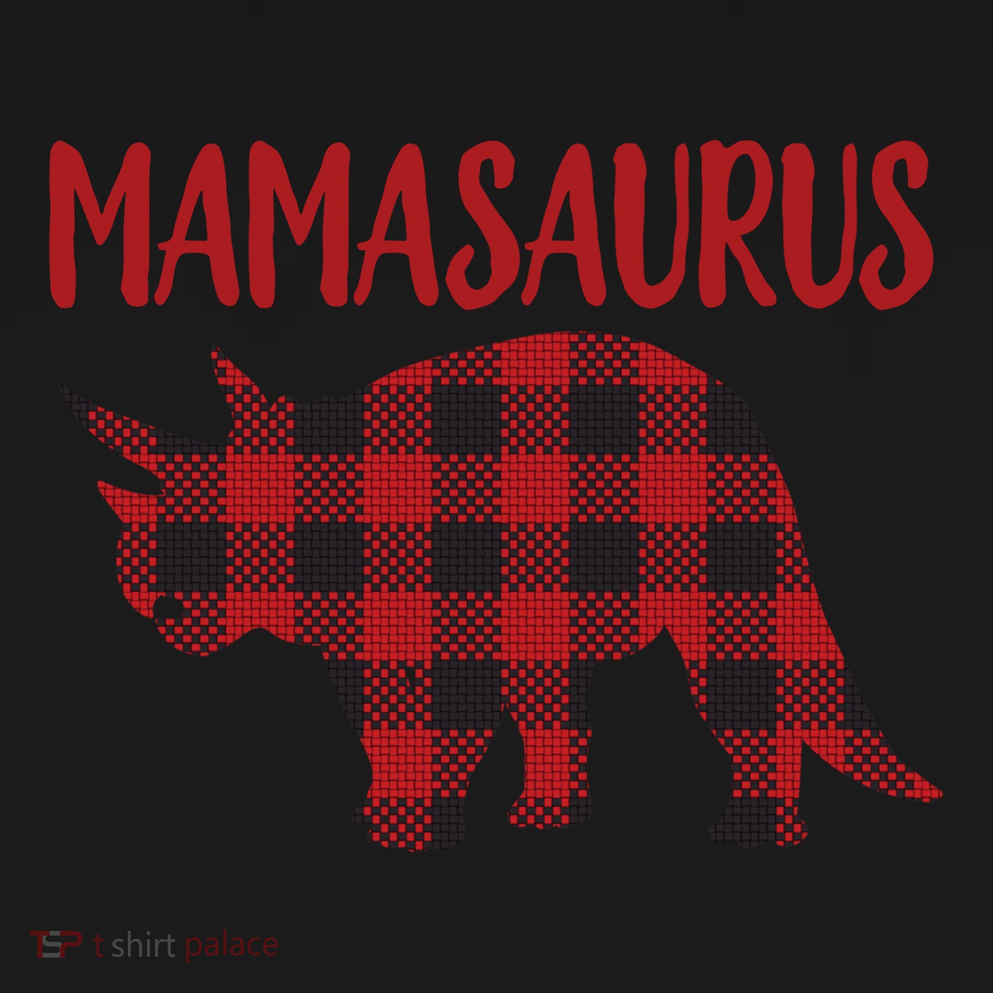 Mamasaurus Gift Plaid Triceratops Moms Of Dinosaurs Women's Hoodie