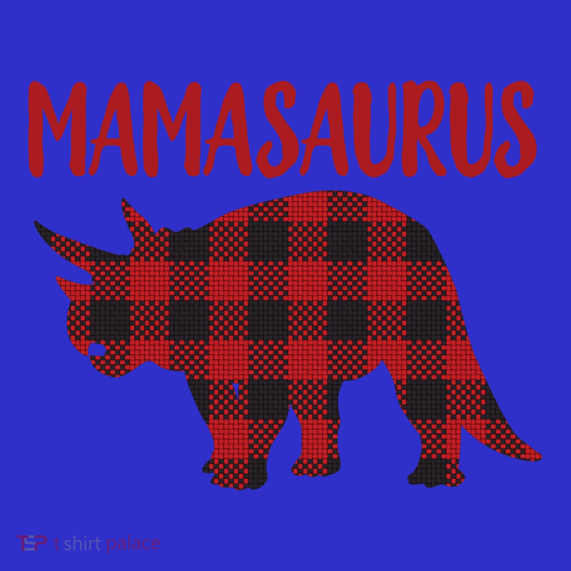 Mamasaurus Gift Plaid Triceratops Moms Of Dinosaurs Sweatshirt