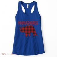 Mamasaurus Gift Plaid Triceratops Moms Of Dinosaurs Women's Tank Top thumb 0