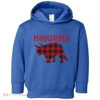 Mamasaurus Gift Plaid Triceratops Moms Of Dinosaurs Toddler Hoodie thumb 0