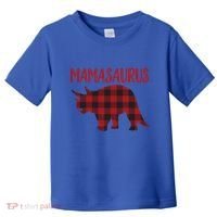 Mamasaurus Gift Plaid Triceratops Moms Of Dinosaurs Toddler T-Shirt thumb 0