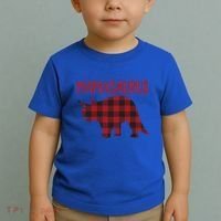 Mamasaurus Gift Plaid Triceratops Moms Of Dinosaurs Toddler T-Shirt thumb 2