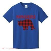Mamasaurus Gift Plaid Triceratops Moms Of Dinosaurs Kids T-Shirt thumb 0