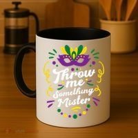 Mardi Gras Parade Outfit For Women Throw Me Something Mister Coffee Mug thumb 4