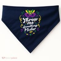 Mardi Gras Parade Outfit For Women Throw Me Something Mister USA-Made Doggie Bandana thumb 0