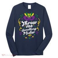 Mardi Gras Parade Outfit For Women Throw Me Something Mister Long Sleeve Shirt thumb 0