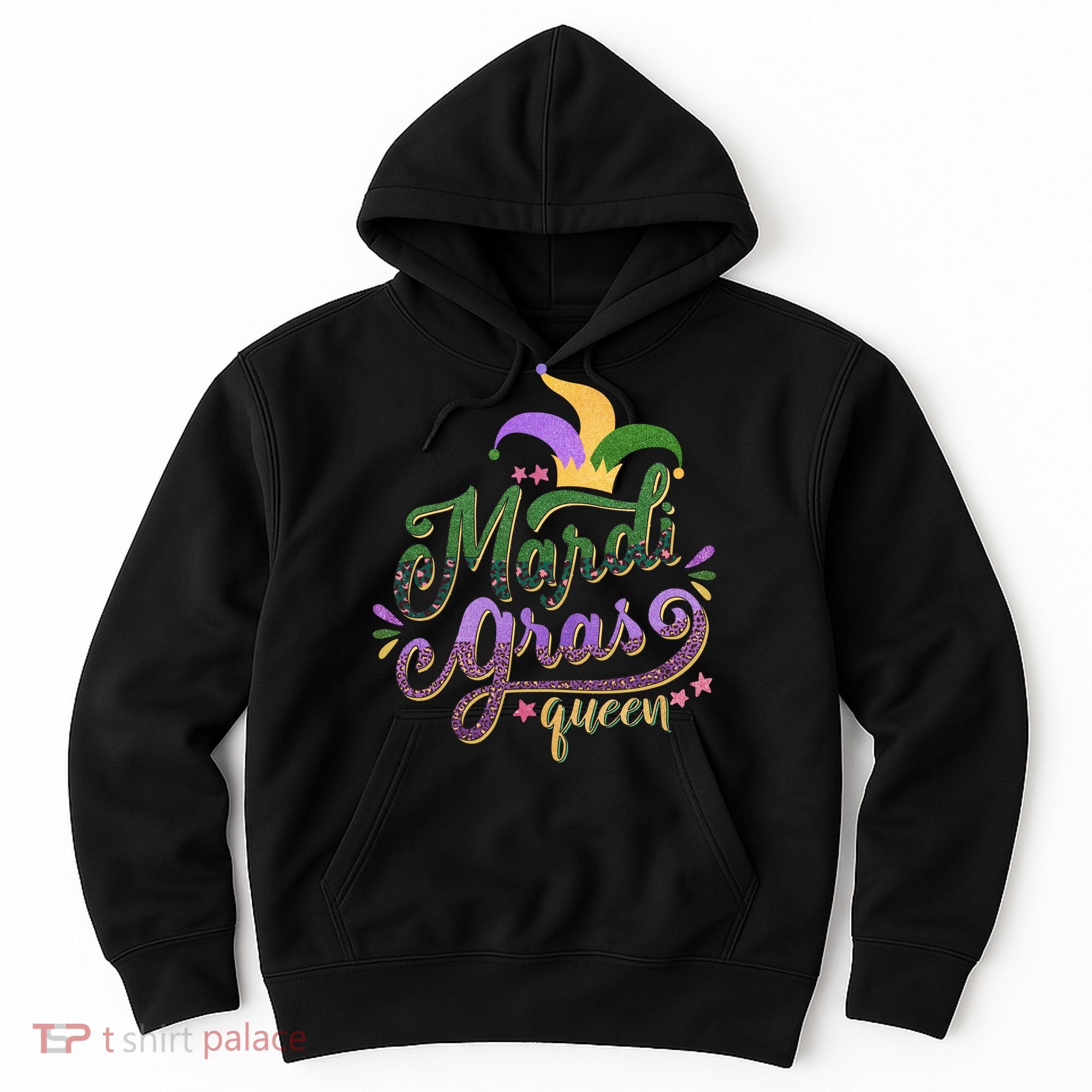 Mardi Gras Queen Gift Purplr Gold Green Gift Hoodie