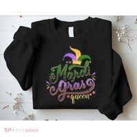 Mardi Gras Queen Gift Purplr Gold Green Gift Sweatshirt thumb 2