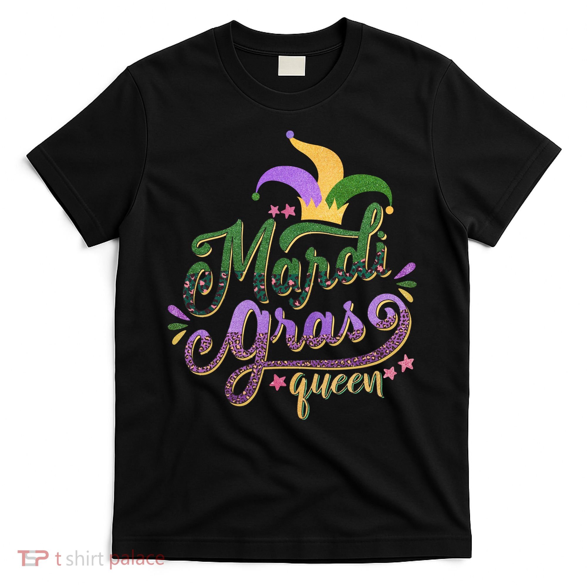 Mardi Gras Queen Gift Purplr Gold Green Gift T-Shirt