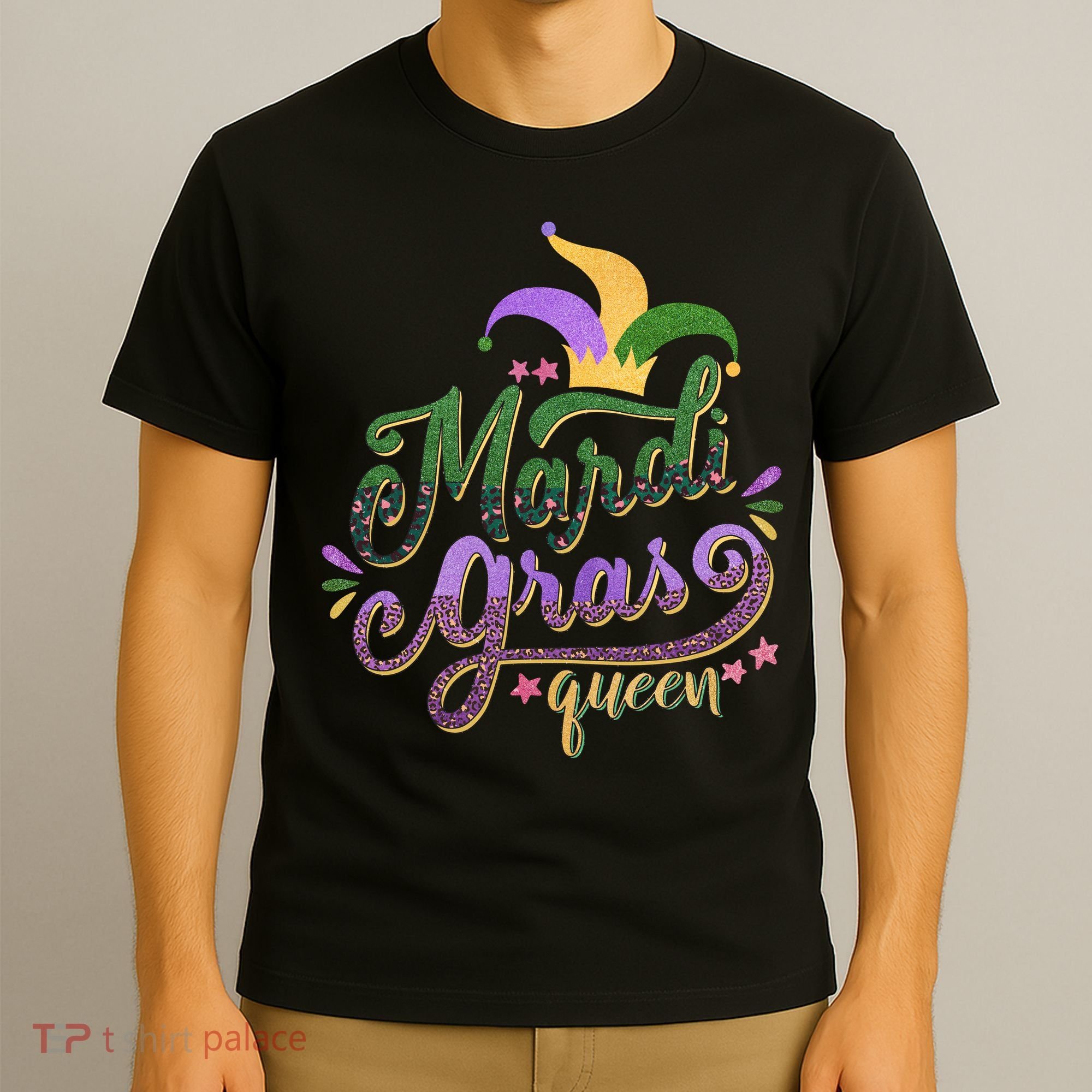 Mardi Gras Queen Gift Purplr Gold Green Gift T-Shirt