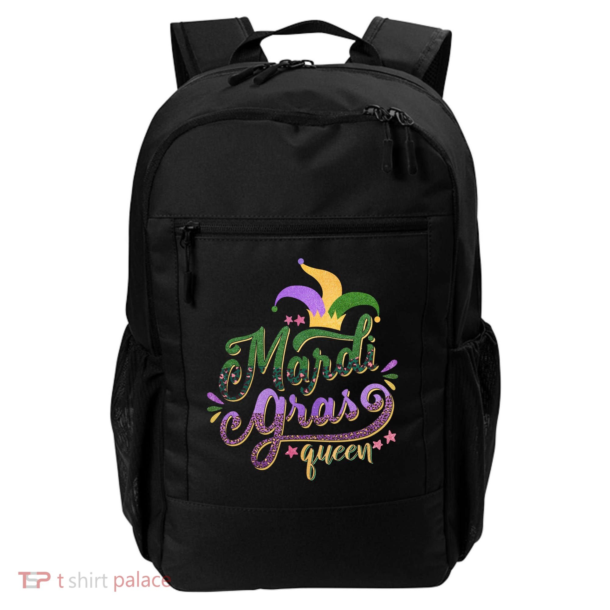 Mardi Gras Queen Gift Purplr Gold Green Gift Backpack