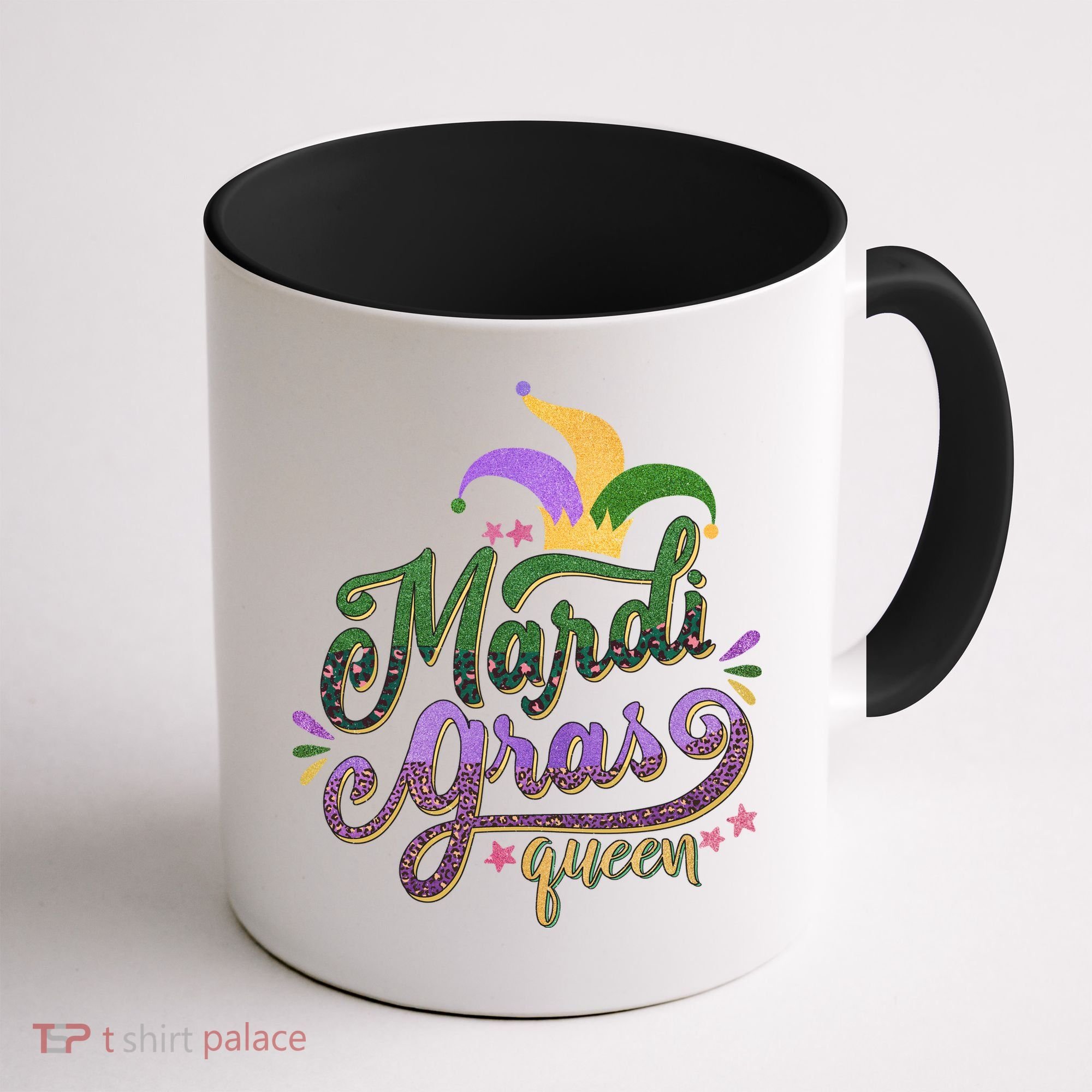 Mardi Gras Queen Gift Purplr Gold Green Gift Coffee Mug