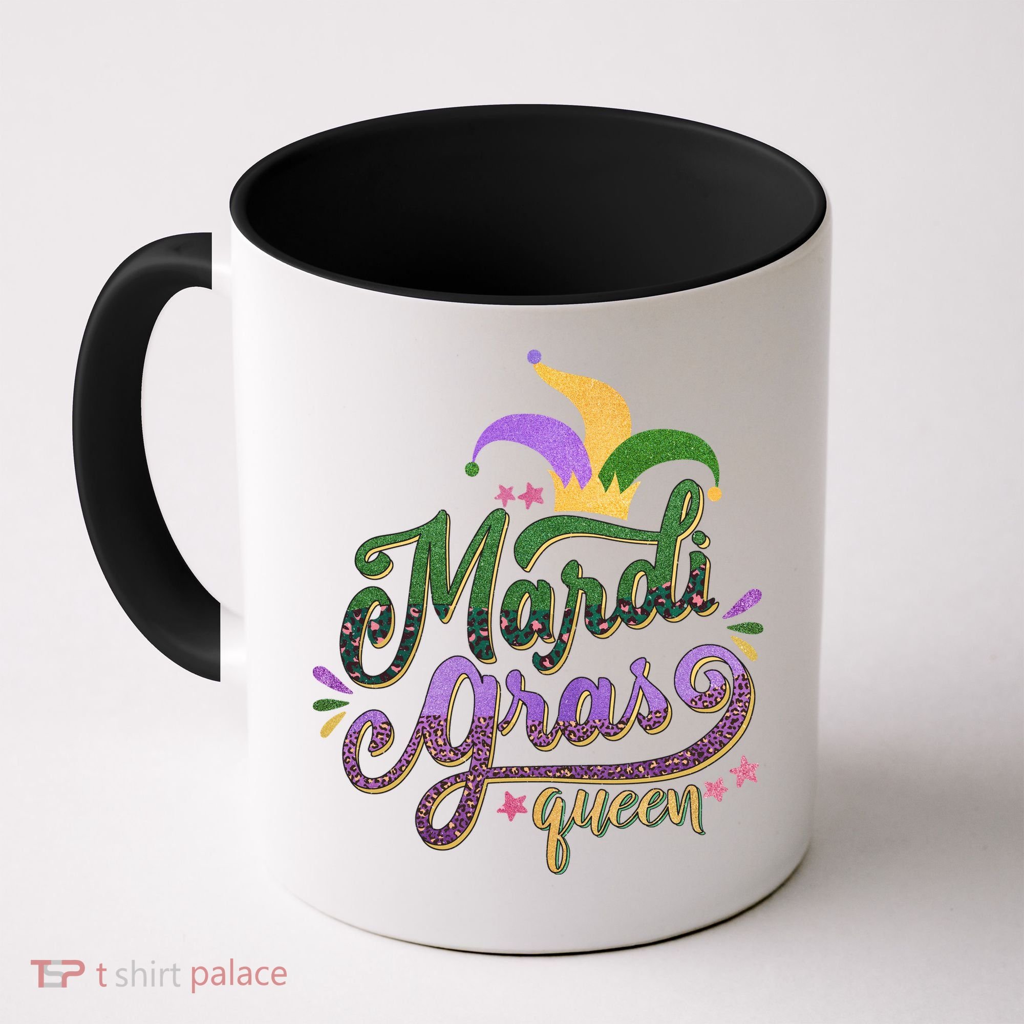 Mardi Gras Queen Gift Purplr Gold Green Gift Coffee Mug