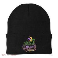 Mardi Gras Queen Gift Purplr Gold Green Gift Beanie thumb 0