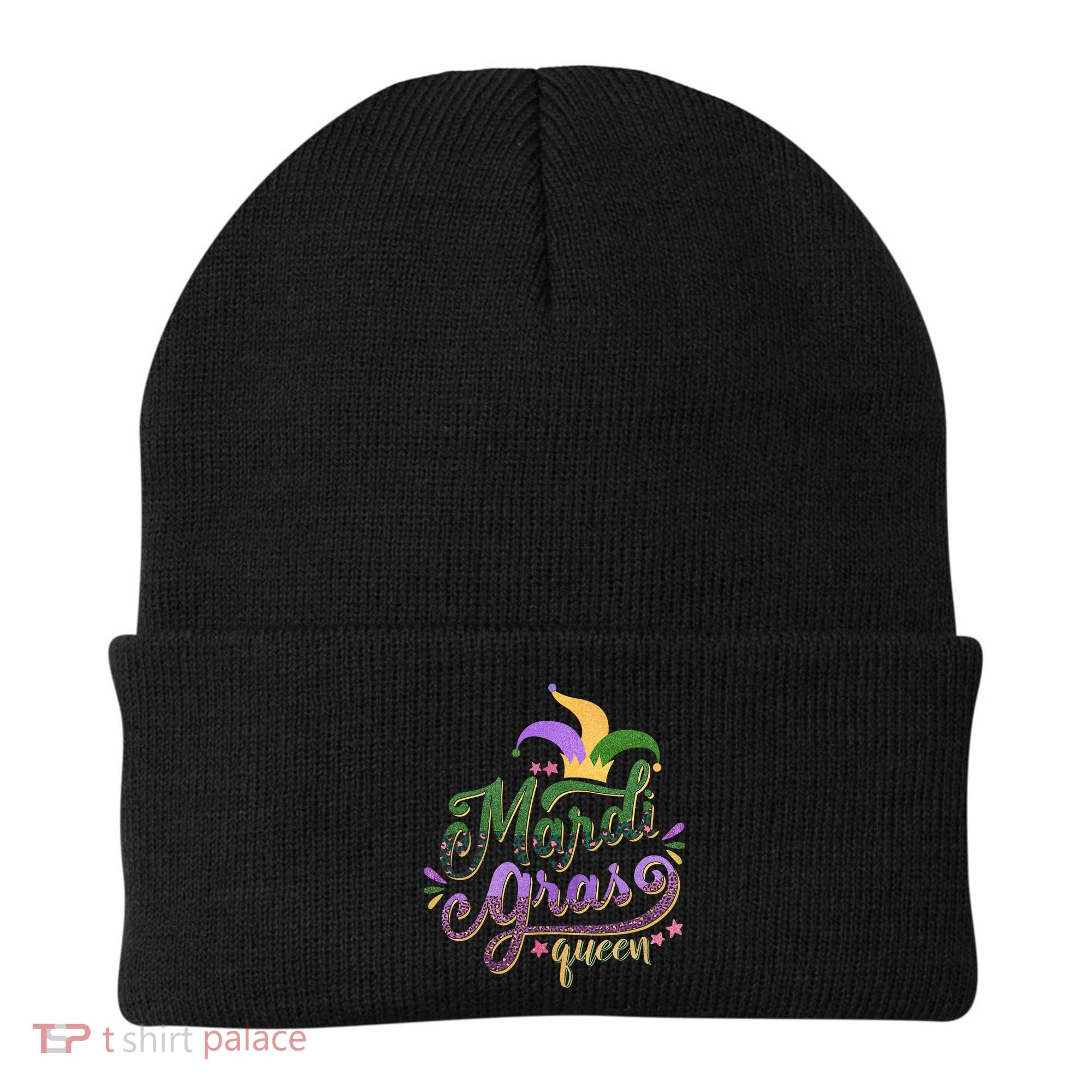 Mardi Gras Queen Gift Purplr Gold Green Gift Beanie