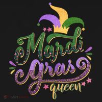 Mardi Gras Queen Gift Purplr Gold Green Gift Coaster thumb 2