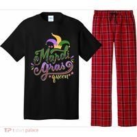 Mardi Gras Queen Gift Purplr Gold Green Gift Pajama Set thumb 0