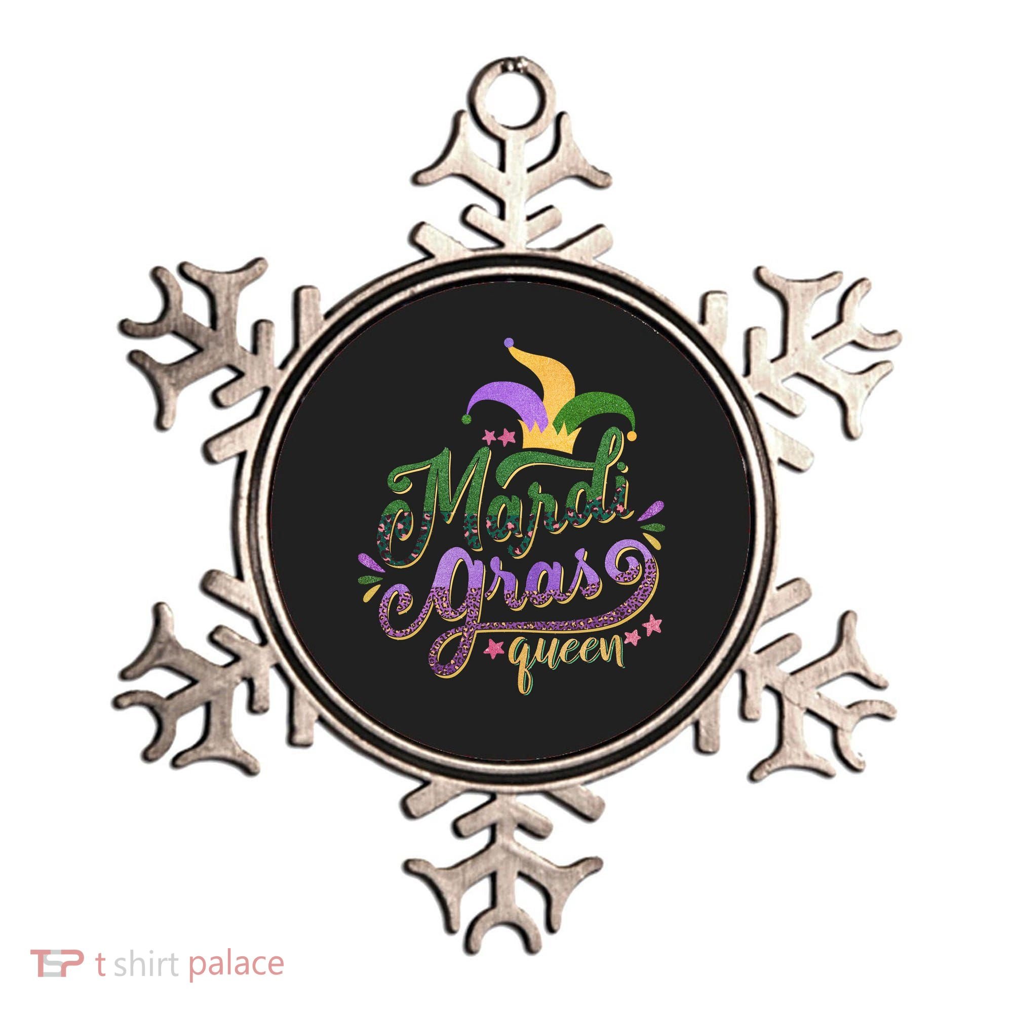 Mardi Gras Queen Gift Purplr Gold Green Gift Ornament
