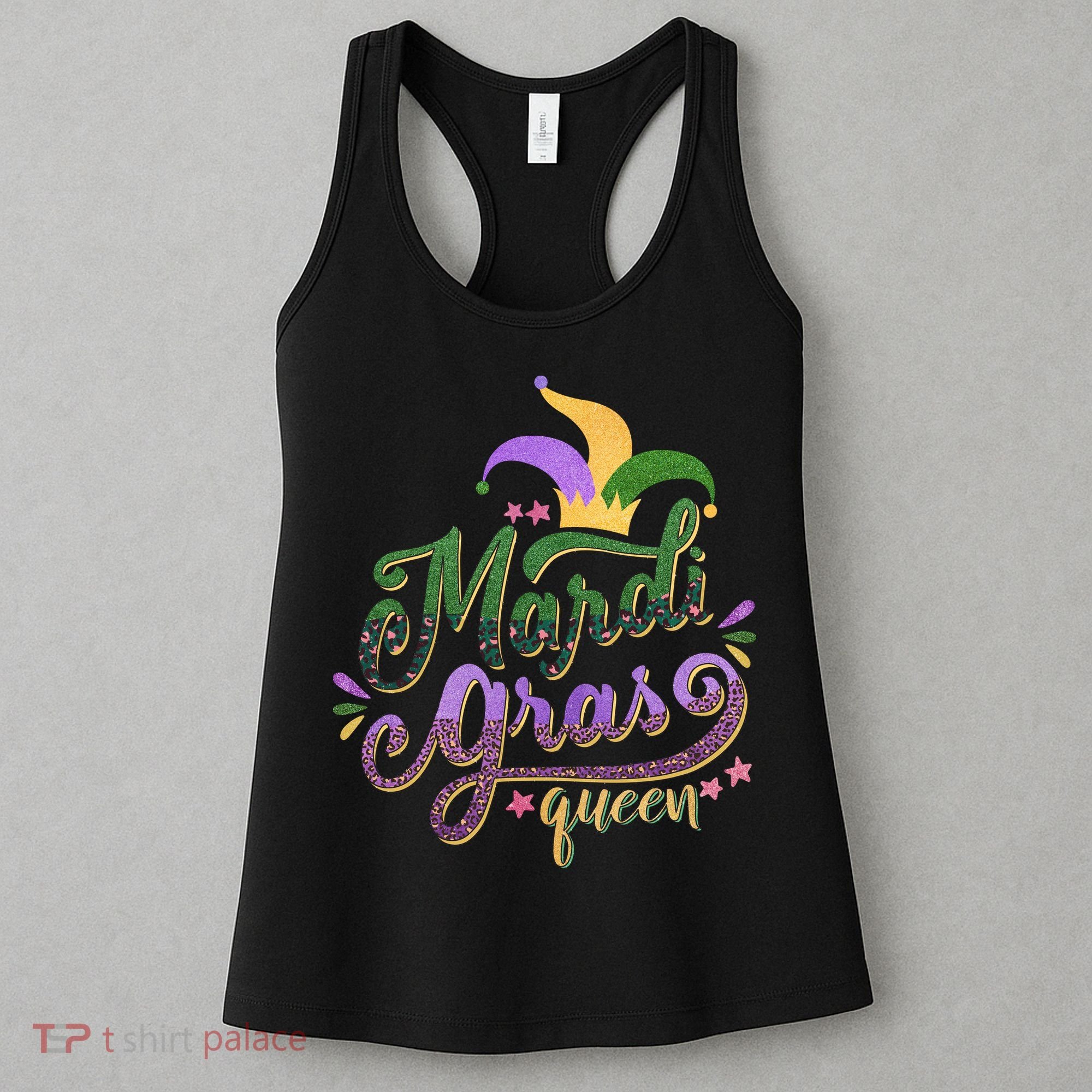 Mardi Gras Queen Gift Purplr Gold Green Gift Women's Tank Top
